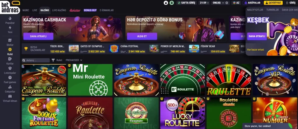 Betandreas casino Azerbaycan